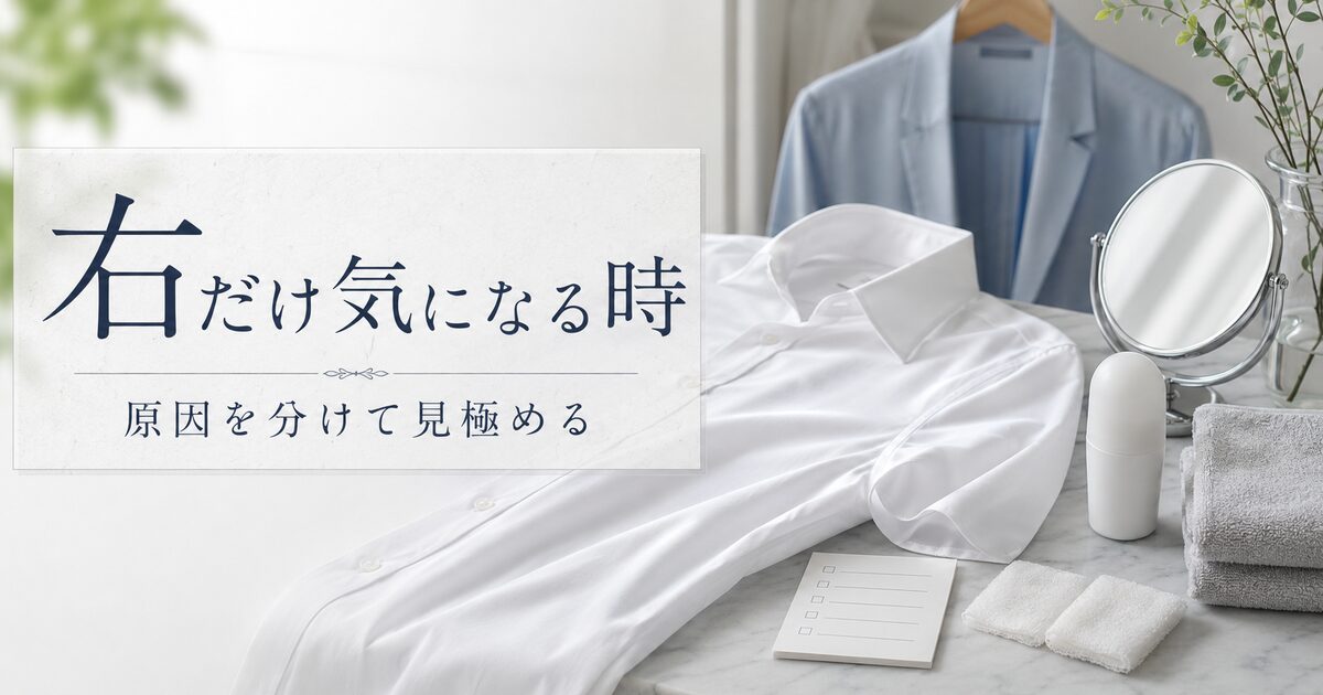 ワキガが右だけ気になるときの判断材料7つ｜片側のにおいを落ち着いて見極める！
